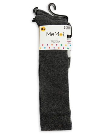 MeMoi Write On Camp Kids Cotton Blend Knee High Socks 3-Pack promo710