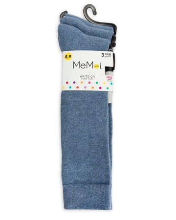 MeMoi Write On Camp Kids Cotton Blend Knee High Socks 3-Pack promo710
