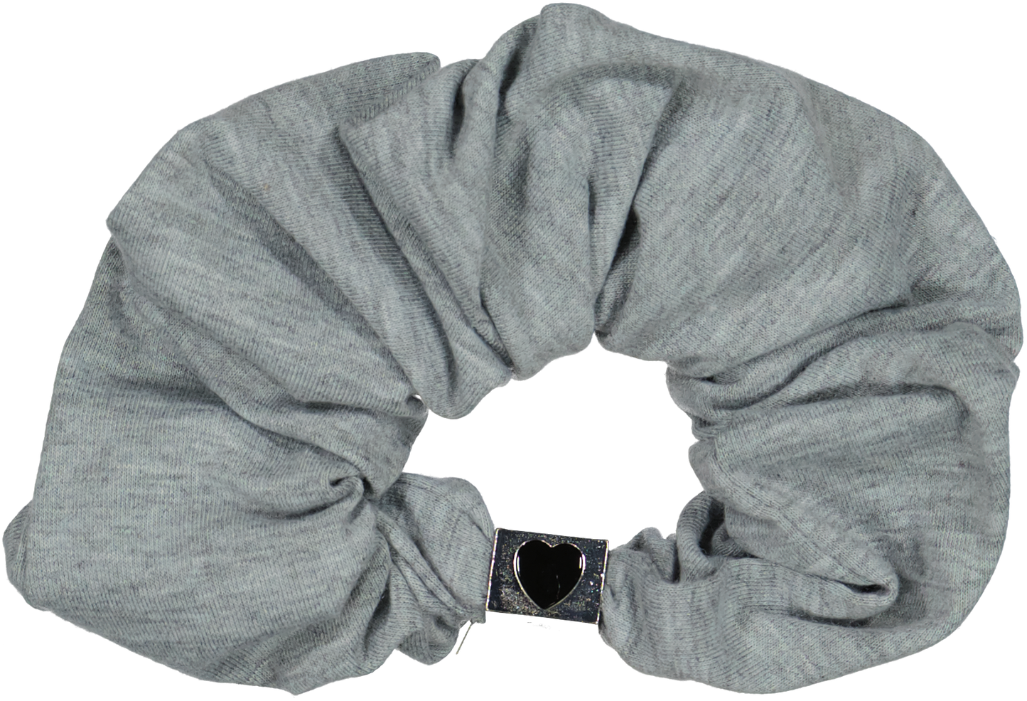 Dacee Neon Hot Pink Metal Heart Barrel Scrunchy-Wide