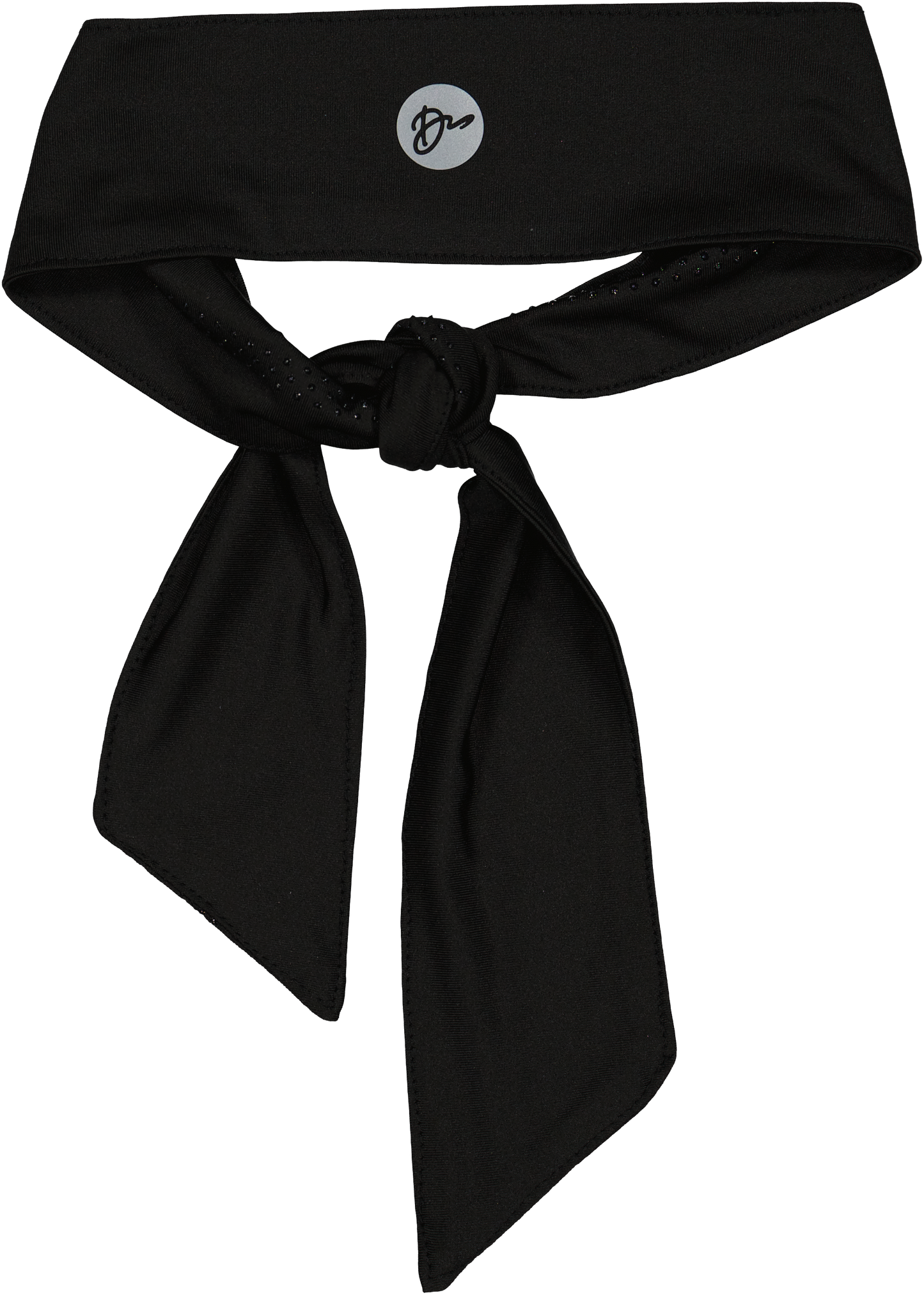 Dacee White Sports Fabric Bow Scrunchy