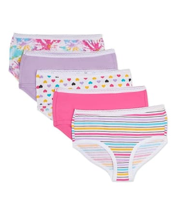 5 Pair Girls 100% Cotton Brief Panties