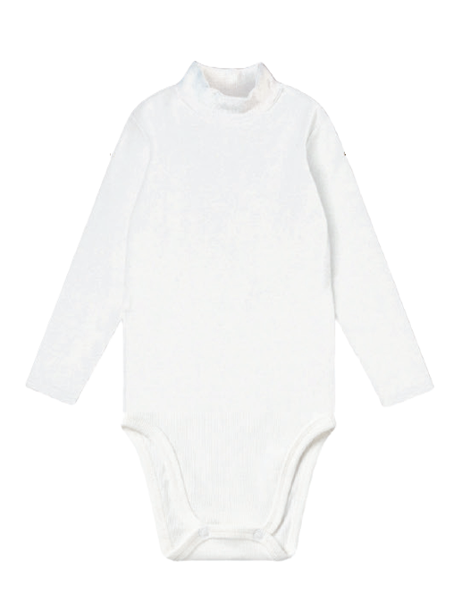 Rib Onesie Mockneck Long Sleeve