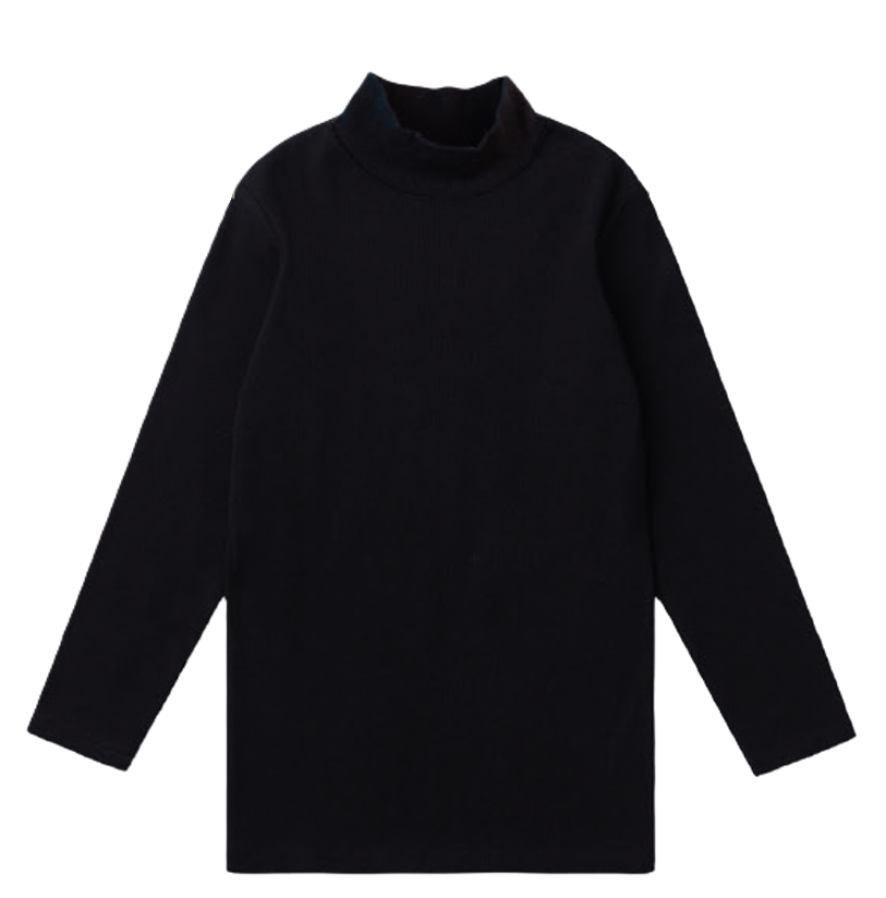 Rib Mockneck Long Sleeve Shell