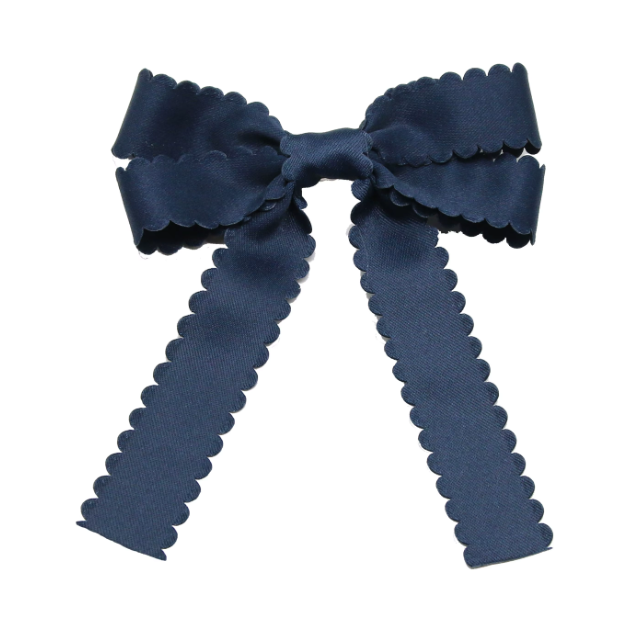 Scallop Satin Bow
