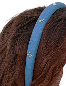 Denim Bow Headband