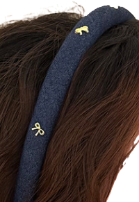 Denim Bow Headband