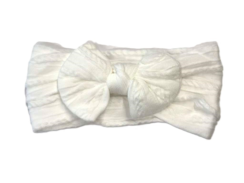 Baby Cable Bow Headband