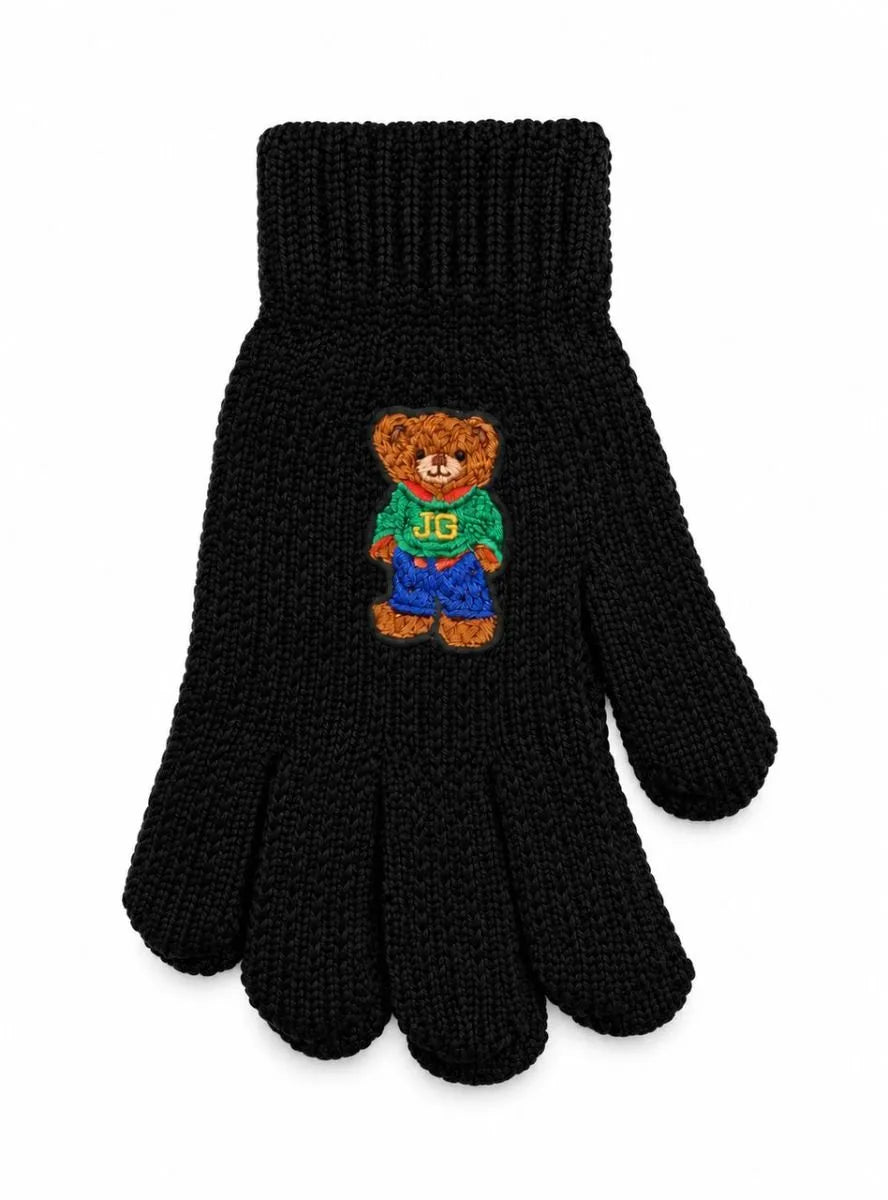 Jelly Bean Teddy Bear Knit Gloves