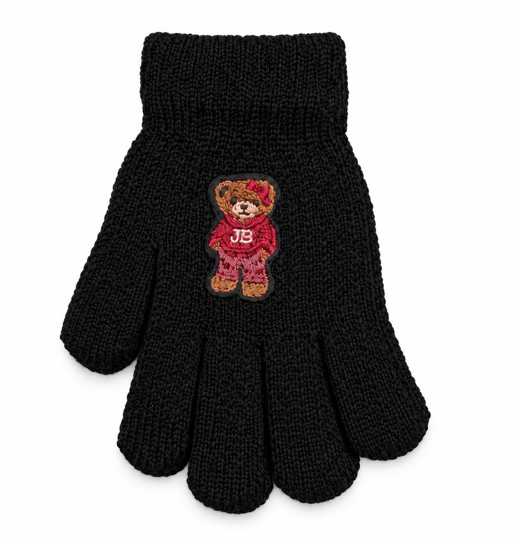 Jelly Bean Teddy Bear Knit Gloves