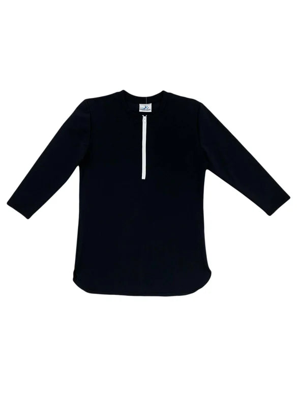 Undercover Waterwear Ladies Basic 3/4 Sleeve Half Zip Swim Top