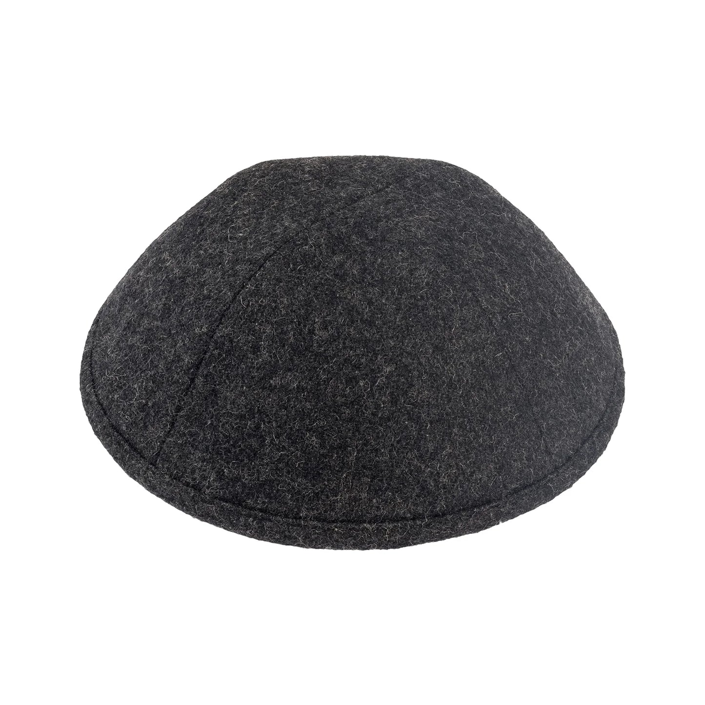 IKIPPAH SOLID WOOL YARMULKE Dark Gray Wool
