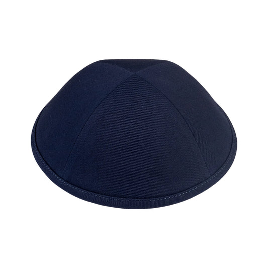 IKIPPAH NAVY COTTON YARMULKE 4 Panel