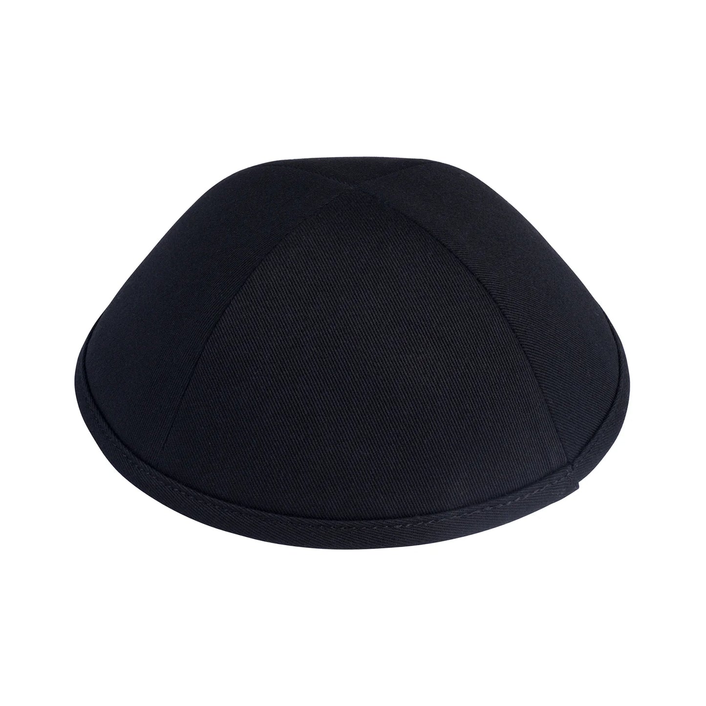 iKippah Black Cotton Yarmulke 4 Panel