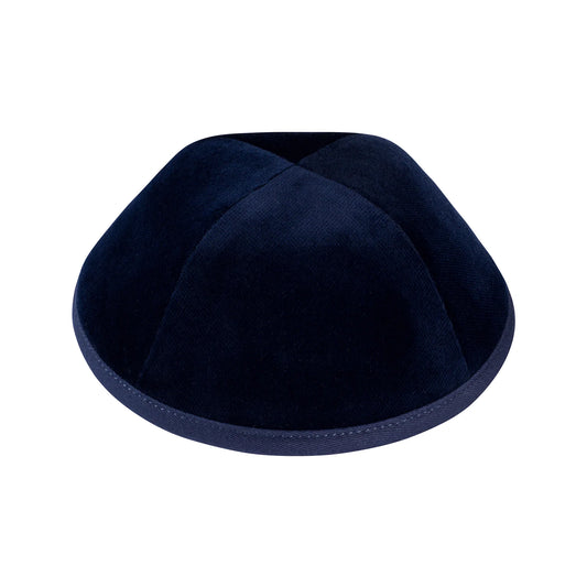 iKippah Navy Velvet 4 Panel